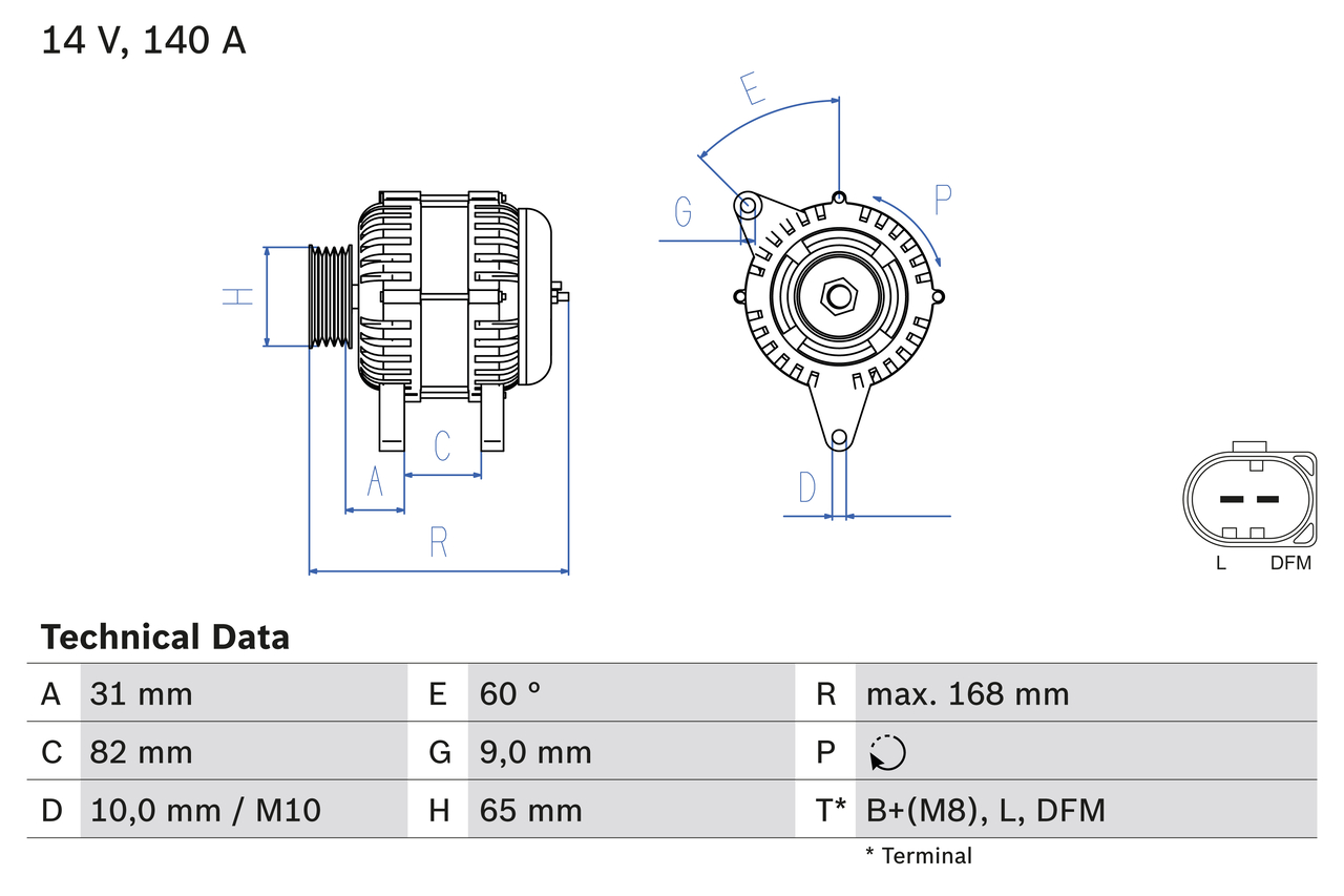 BOSCH 0 986 044 470 Generator