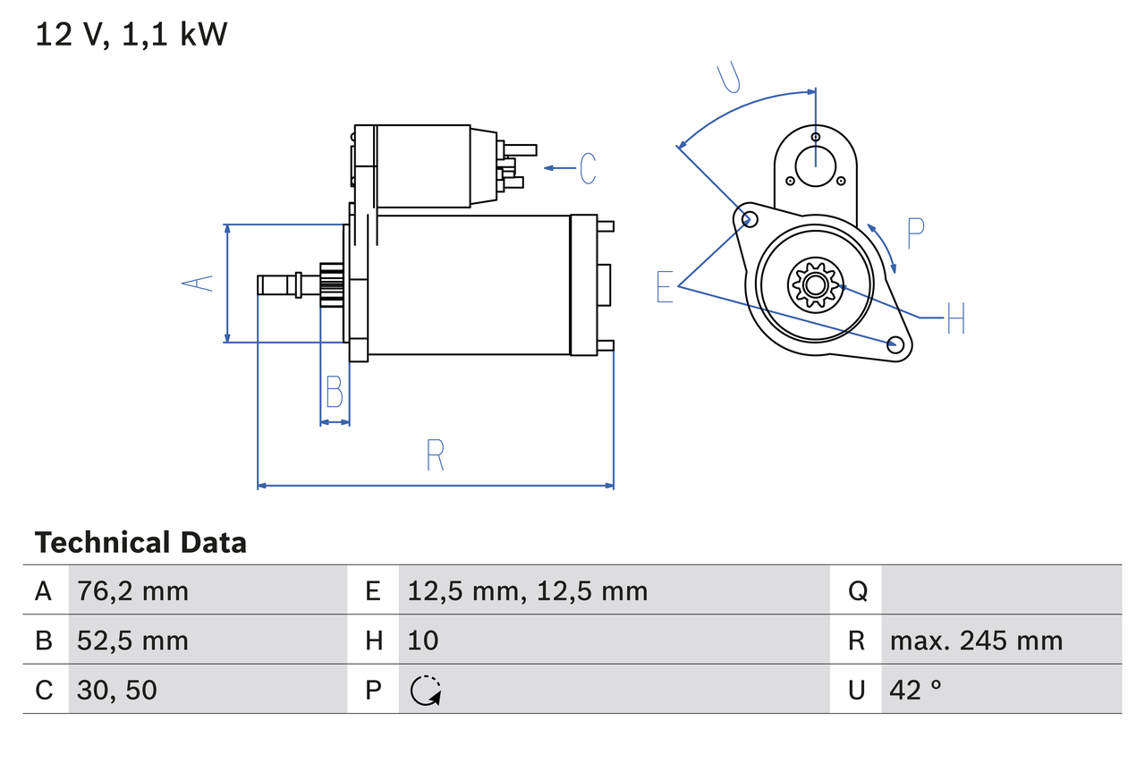 BOSCH 0 986 016 300 Starter