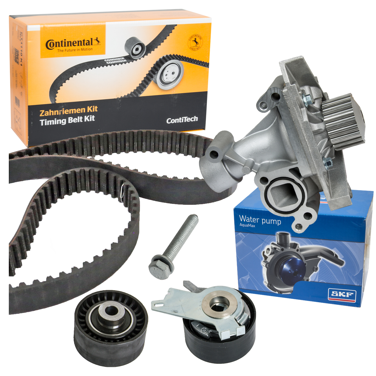 1x CONTINENTAL CTAM Zahnriemensatz + 1x SKF Wasserpumpe Zahnriemenkit Zahnriemen