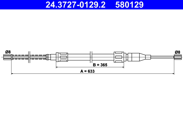 ATE 24.3727-0129.2 Seilzug, Feststellbremse