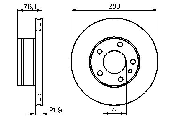 BOSCH 0 986 478 041 Bremsscheibe
