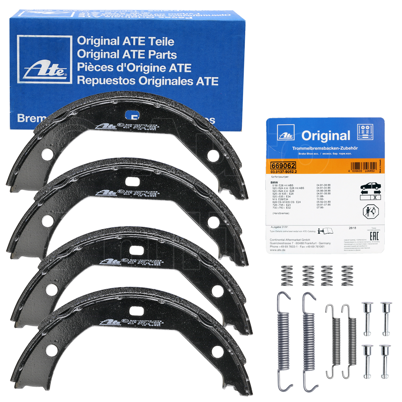 ATE Bremsbacken Satz Feststellbremse hinten BMW 1er 3er 5er F34 E90 E91 E92