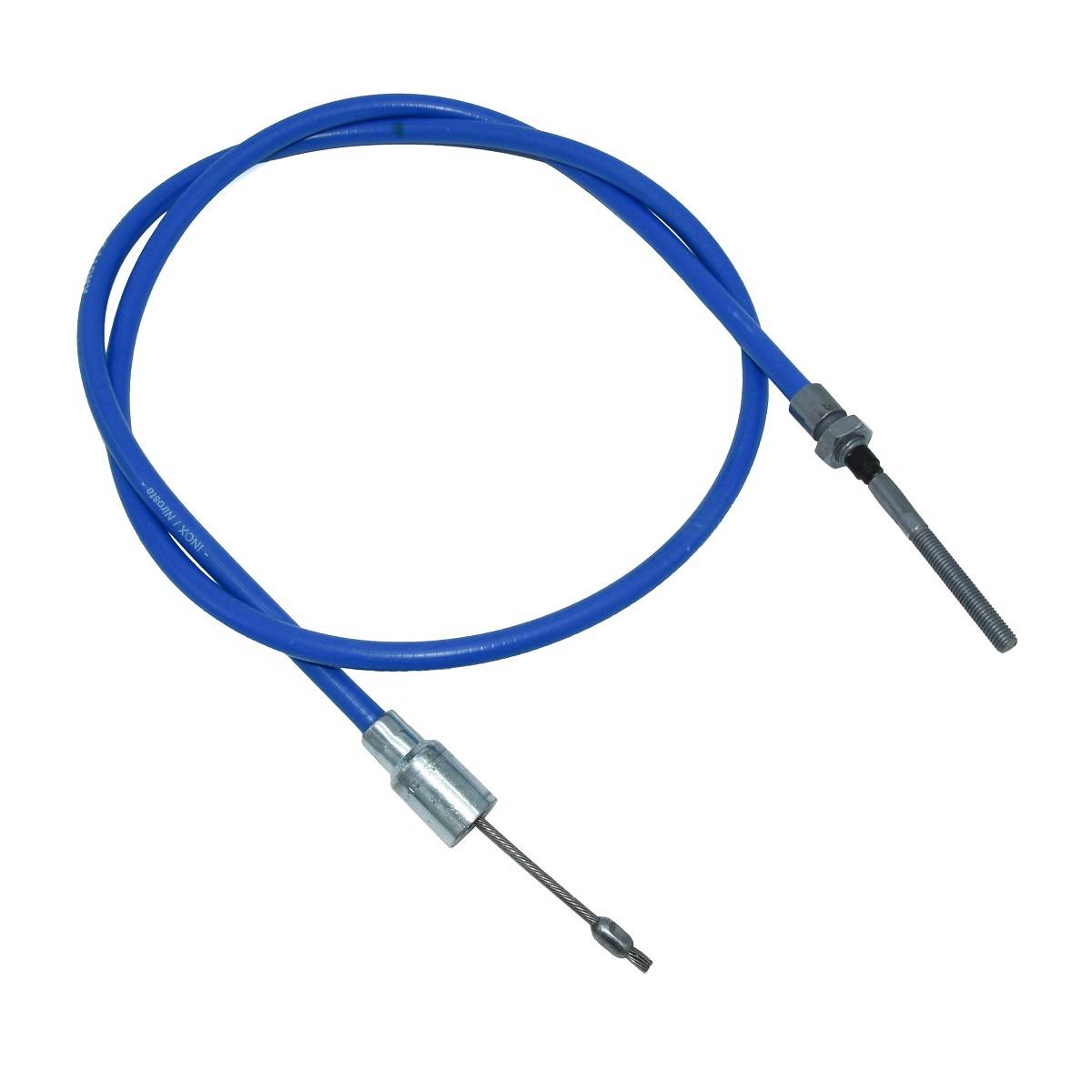 Knott Bremsseil 37086.07, Edelstahl blau, Typ B mit HL=830 mm / GL=1040 mm, Glocke Ø22 mm / Gewinde M8